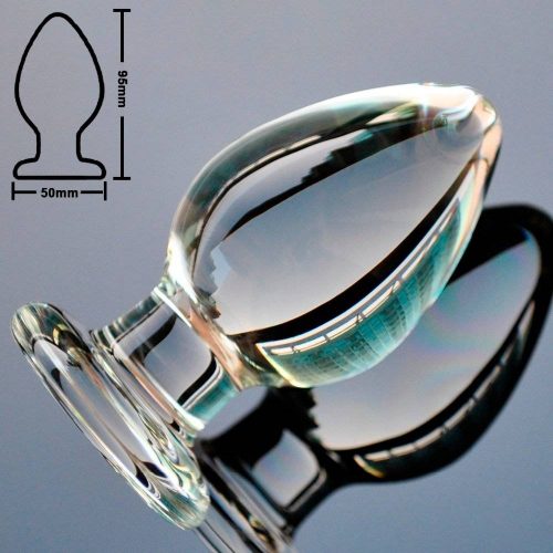 Plug Anal de Vidro Grosso 5 cm Diâmetro Chastity