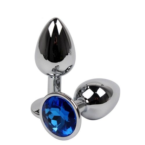 Butt Plug Anal de Aço Inoxidável Base Colorida Chastity