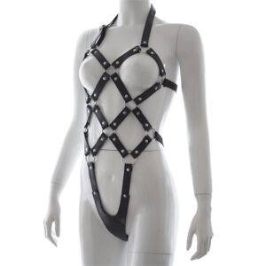 Harness Body Feminino Lingerie De Couro Arn S Leather Star Chastity