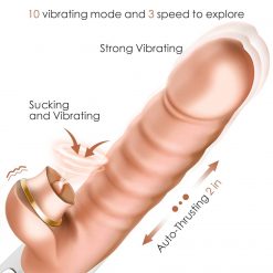 Vibrador Telescópico Cyberskin Com Sucção De Clitóris – 10 Velocidades Vibradores