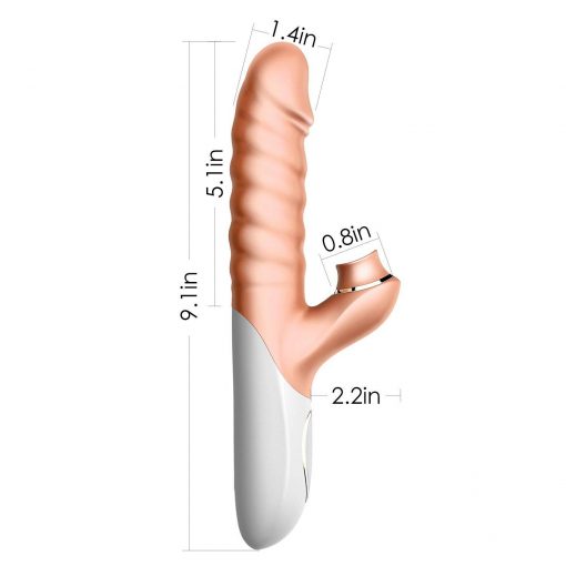 Vibrador Telescópico Cyberskin Com Sucção De Clitóris – 10 Velocidades Vibradores