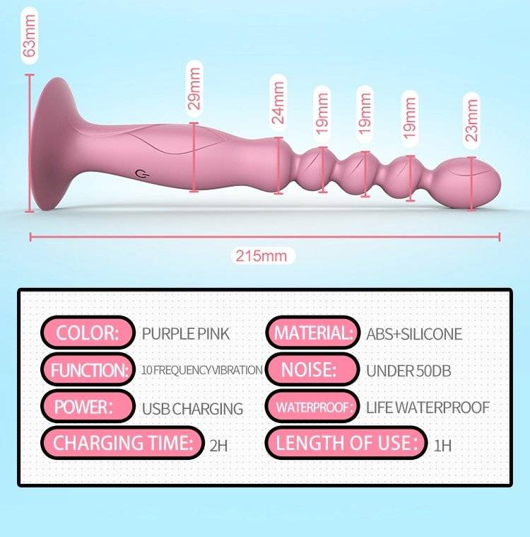 Vibrador Anal Próstata Silicone Massageador G-spot Brinquedos Do Sexo Anal Para As Mulheres Vibrando Contas Anal Butt Plug Plugue Sexo brinquedos Para Os Homens