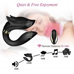 Vibrador Grampo WOWYES – Cabeça de Raposa – Controle Wireless Vibradores