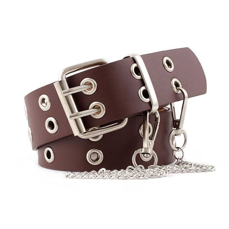 Best YBT Women Belt Imitation Leather Pin Buckle Belt New Punk Wind Jeans Fashion Individual Decorative Belt Chain Women Belt