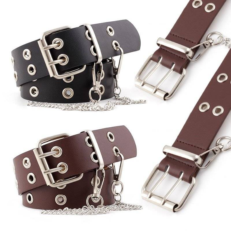 Best YBT Women Belt Imitation Leather Pin Buckle Belt New Punk Wind Jeans Fashion Individual Decorative Belt Chain Women Belt