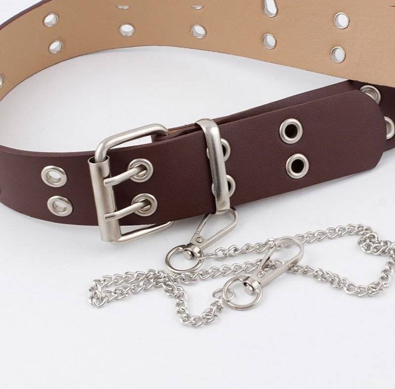 Best YBT Women Belt Imitation Leather Pin Buckle Belt New Punk Wind Jeans Fashion Individual Decorative Belt Chain Women Belt