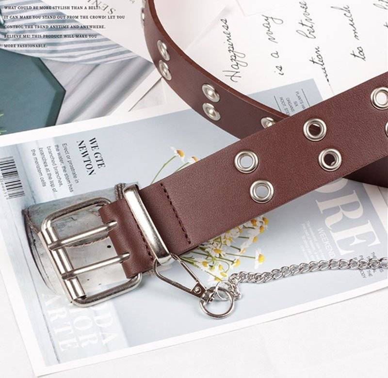 Best YBT Women Belt Imitation Leather Pin Buckle Belt New Punk Wind Jeans Fashion Individual Decorative Belt Chain Women Belt