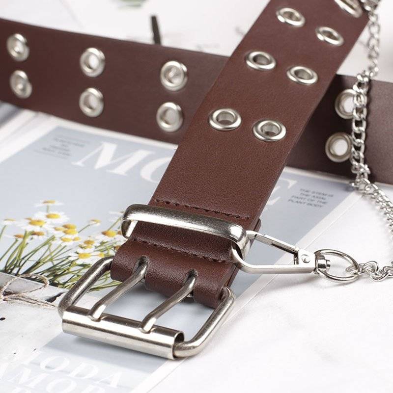 Best YBT Women Belt Imitation Leather Pin Buckle Belt New Punk Wind Jeans Fashion Individual Decorative Belt Chain Women Belt