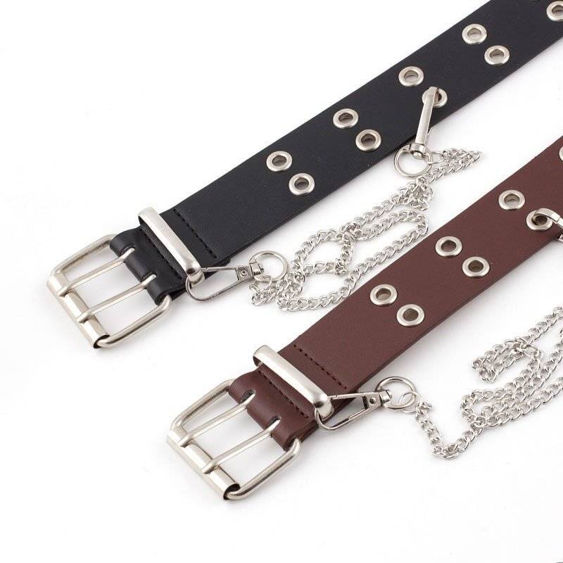 Best YBT Women Belt Imitation Leather Pin Buckle Belt New Punk Wind Jeans Fashion Individual Decorative Belt Chain Women Belt