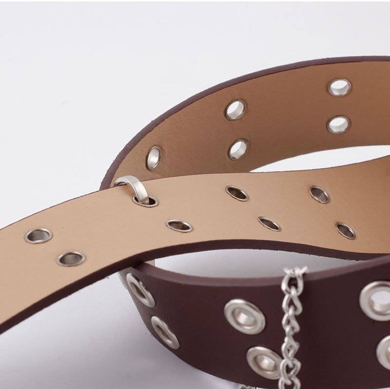 Best YBT Women Belt Imitation Leather Pin Buckle Belt New Punk Wind Jeans Fashion Individual Decorative Belt Chain Women Belt