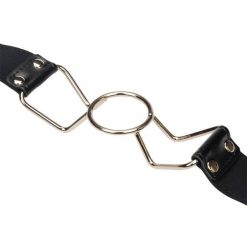 Boca aberta bondage sexual brinquedos sexuais metal o-anel aranha mordaça bdsm couro castidade fetiche escravo mordaça adulto para casais BDSM Mordaça