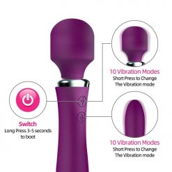 G ponto vibrador vibrador 10 modos de vibração poderoso av varinha massageador adulto brinquedo sexo para mulher clit estimular vibrador feminino brinquedos eróticos Vibradores