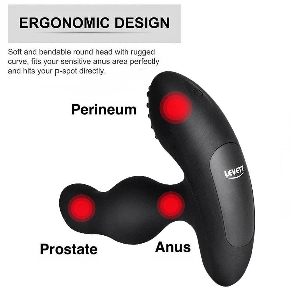 Levett masculino massageador de próstata vibrador para homens mulher vibratório anal plug adulto brinquedos sexuais sem fio brinquedo de próstata plugue de extremidade vibrador