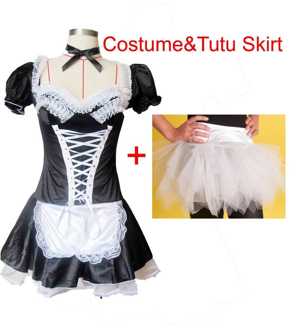 Sexy feminino francês maid cosplay lingerie plus size traje de halloween para feminino empregada doméstica vestido exótico servo cosplay maids outfit