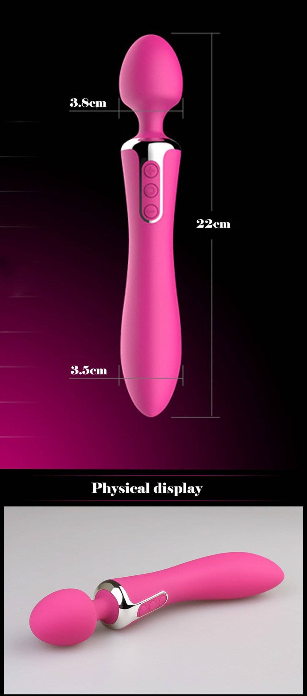 Leten usb recarregável silicone g ponto varinha mágica massageador 2 motores clitoral vibrador adulto brinquedos sexuais para mulher produtos eróticos