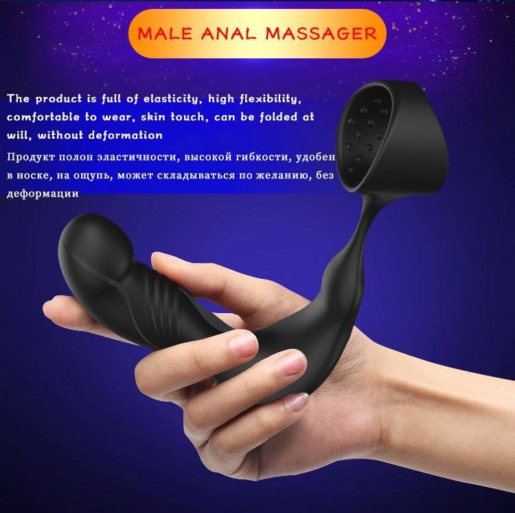 Vibrador de próstata massageador para homem anal plug silicone controle remoto prostata estimulador masturbação anal brinquedos sexuais para homem