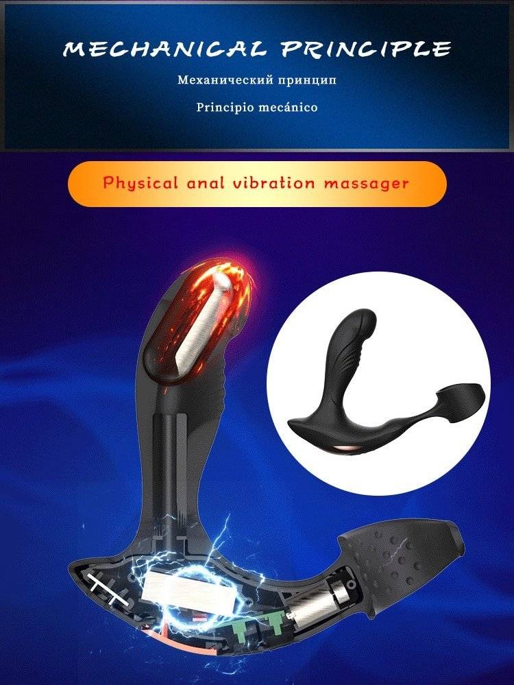 Vibrador de próstata massageador para homem anal plug silicone controle remoto prostata estimulador masturbação anal brinquedos sexuais para homem