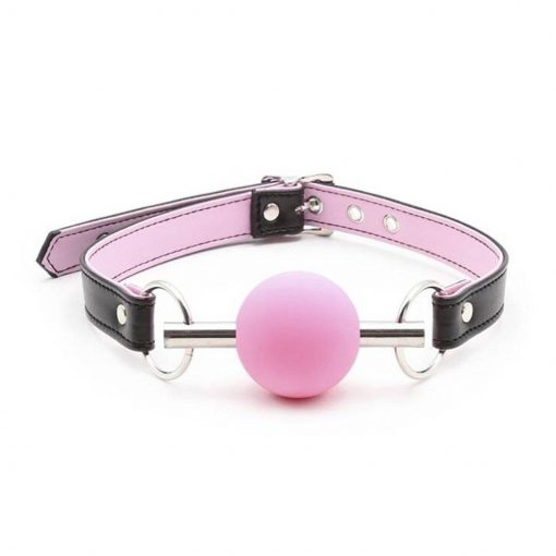 Mordaça Bite Ball Gag Com Suporte Metálico E Couro BDSM Mordaça