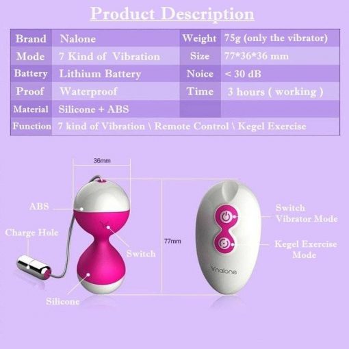 Vibrador Sem Fio Bullet Kegel Balls Ampulheta Nalone Wireless Vibradores Eletroestimulação