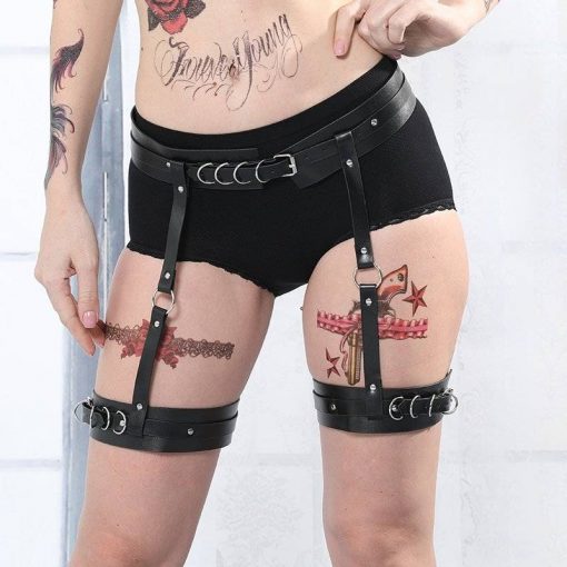 Harness Cintas de Couro Lingerie BDSM Arnês Fetiche Vestuário