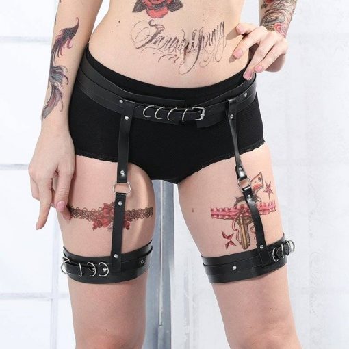 Harness Cintas de Couro Lingerie BDSM Arnês Fetiche Vestuário