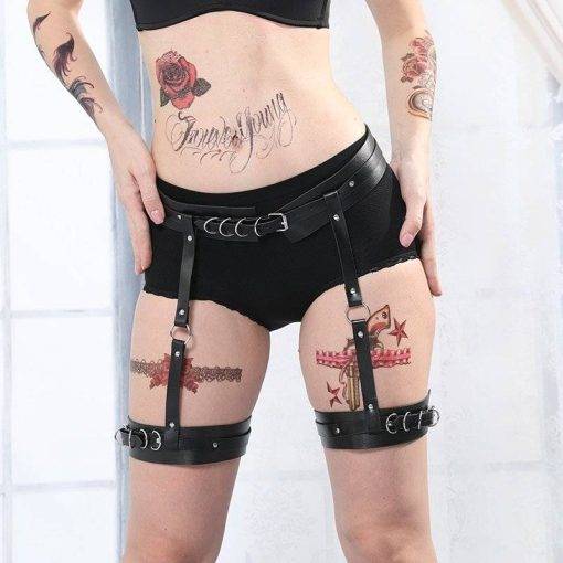 Harness Cintas de Couro Lingerie BDSM Arnês Fetiche Vestuário