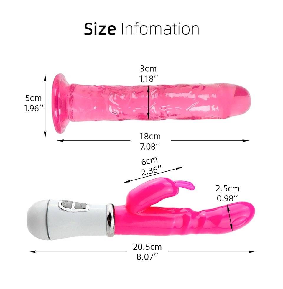 Dildo Jelly Conjunto Sex Toys Vibrador Feminino Rabbit