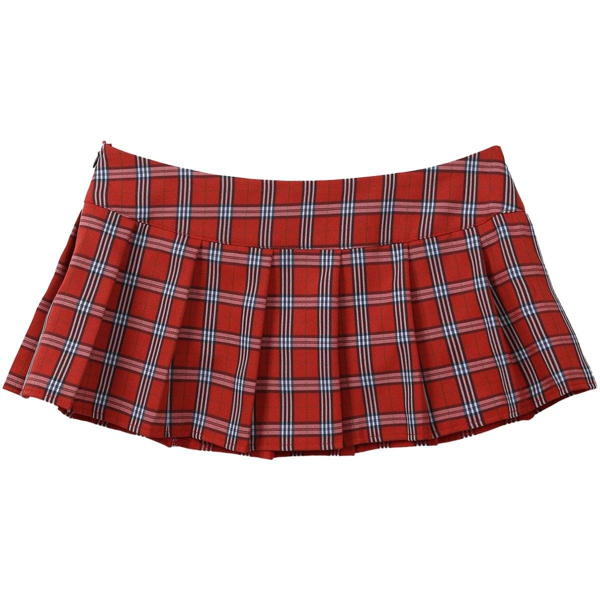 Mini Saia Xadrez Vermelha Schoolgirl Estudante Sexy Skirt