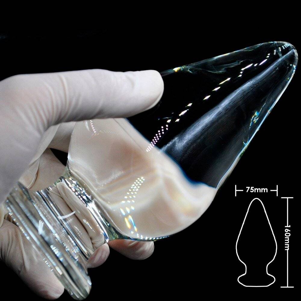 Plug de Vidro Grande Buttplug Glass Sex Toy Anal