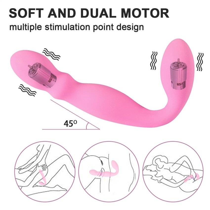 Vibrador com 2 motores strapon, brinquedo sexual para casais, mulheres, massageador ponto g, massageador, íntimo lésbico, masturbador erótico