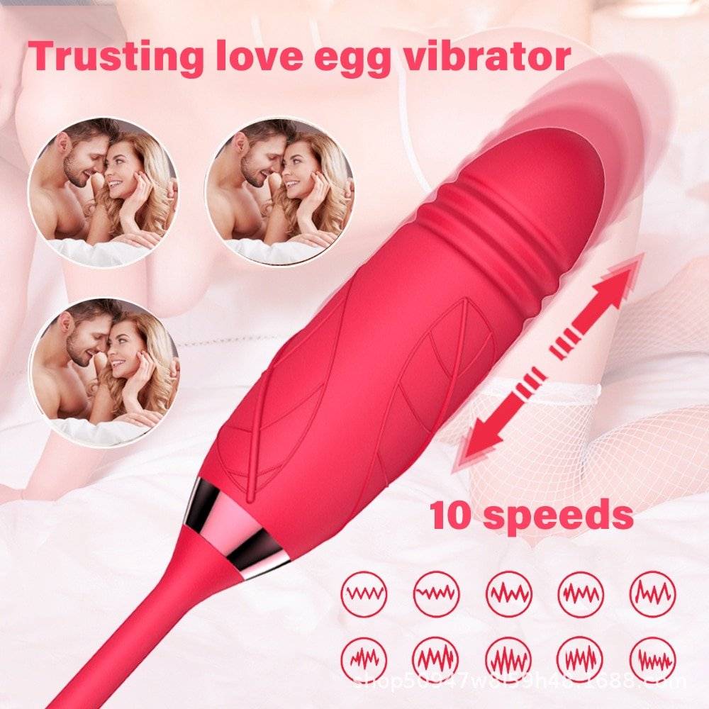 Vasana 10 velocidade rosa sugando vibrador para mulher 2 em 1 clitóris estimulador e amor vibrador de ovo com dildo de impulso telescópico