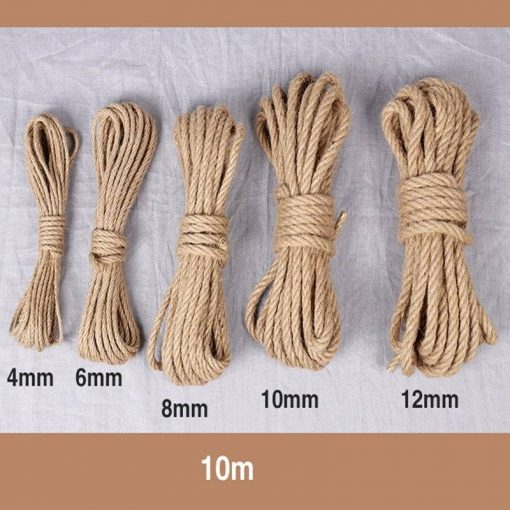 Corda de Juta cânhamo Natural torcido 10M Artesanal Bondage Shibari BDSM Bondage