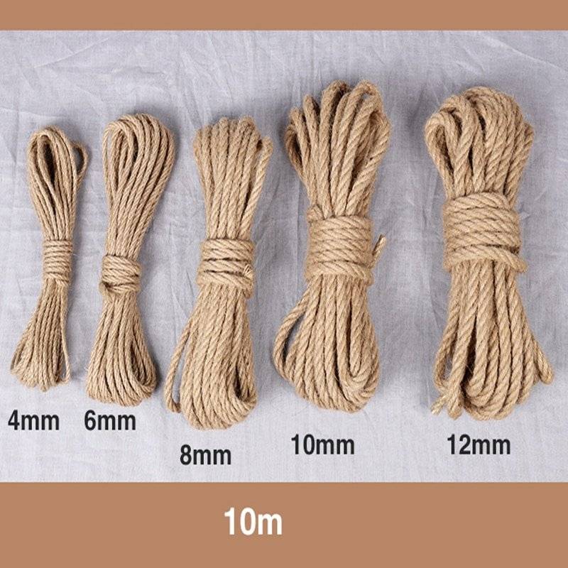 Corda de Juta cânhamo Natural torcido 10M Artesanal Bondage Shibari