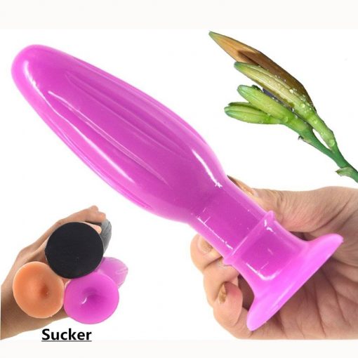 Plug Anal com Ventosa Médio 14,5CM Ass ButtPlug FAAK Inserção Plug anal