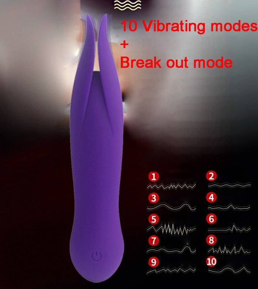 Vibrador Afrodisia Estimulador Clitóris Pontas Duplas Clamps G-spot