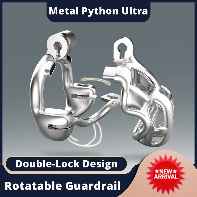 Cinto de Castidade Cobra Double Lock Python Stainless Steel Mamba Cage