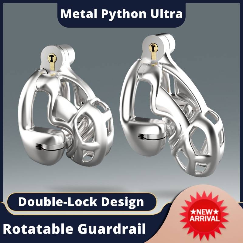 Cinto de Castidade Cobra Double Lock Python Stainless Steel Mamba Cage