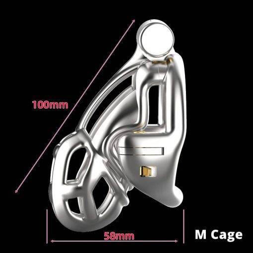 Cinto de Castidade Cobra Double Lock Python Stainless Steel Mamba Cage Cintos de Castidade