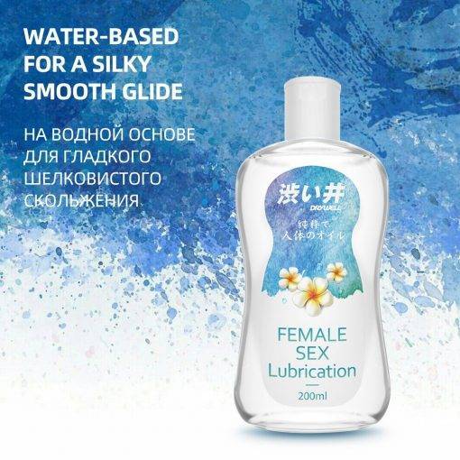 DRY WELL 200ML de Aloe Sex Lube Lubrificante sexual à base de água para o sexo Textura sedoso-suave Amigável ao látex Sem fragrâncias Jogos Adultos Lubrificantes