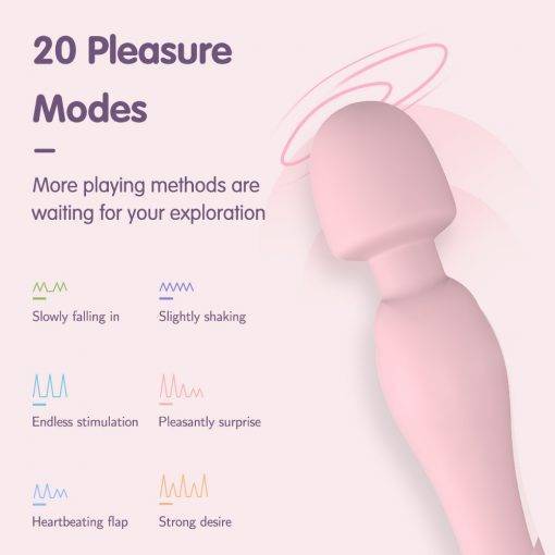 DRYWELL 20 Velocidades Varinha de Condão Poderosa Brinquedos Sexuais para Mulheres Vibrador Feminino Estimulador de Clitoris Silencioso Brinquedos de Casal para Adultos 18 Vibradores