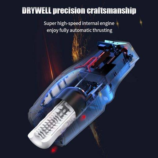 DRYWELL Empurrões automáticos Masturbador masculino Controle de velocidade do empurrador Vagina Realista Altifalante HIFI Bluetooth Brinquedos sexuais para homens Gatinha de bolso Vibradores