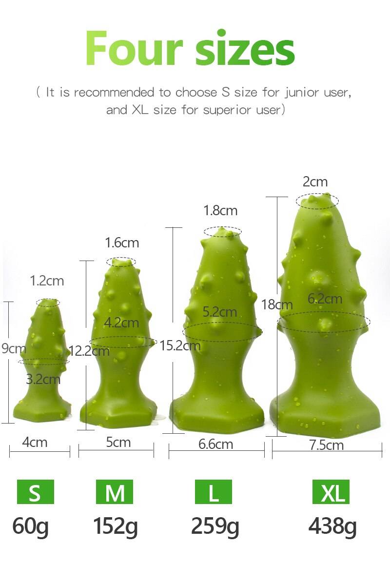 Plugue anal super grande com espinho, silicone macio, brinquedo sexual para homens e mulheres, massagem da próstata, dilatador anal