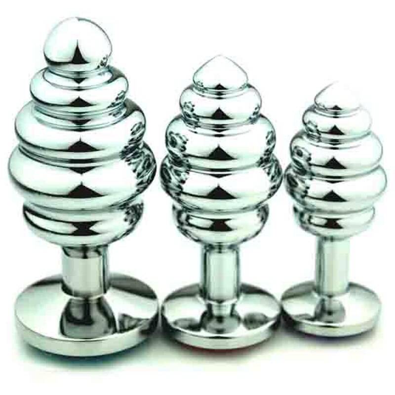 Prata/ouro espiral anal plug g ponto de metal butt plug inferior jóias dilatador expansor anal ânus adulto sexo brinquedos bunda erótica plug