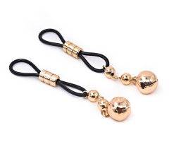 Grampos de Mamilo Golden Bell Nipple Clamps Jogos Adultos Prendedor de Mamilos