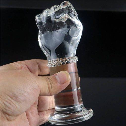 Plug Anal Punho de Vidro Fist Buttplug Inserção Vidro Plug anal Vidro