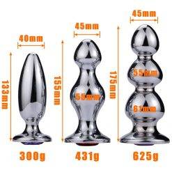 3 estilo de aço inoxidável enorme butt plug ânus estimulador brinquedos sexuais para homens mulheres gay contas de metal anal plug grande erótico adulto produto Inserção Plug anal