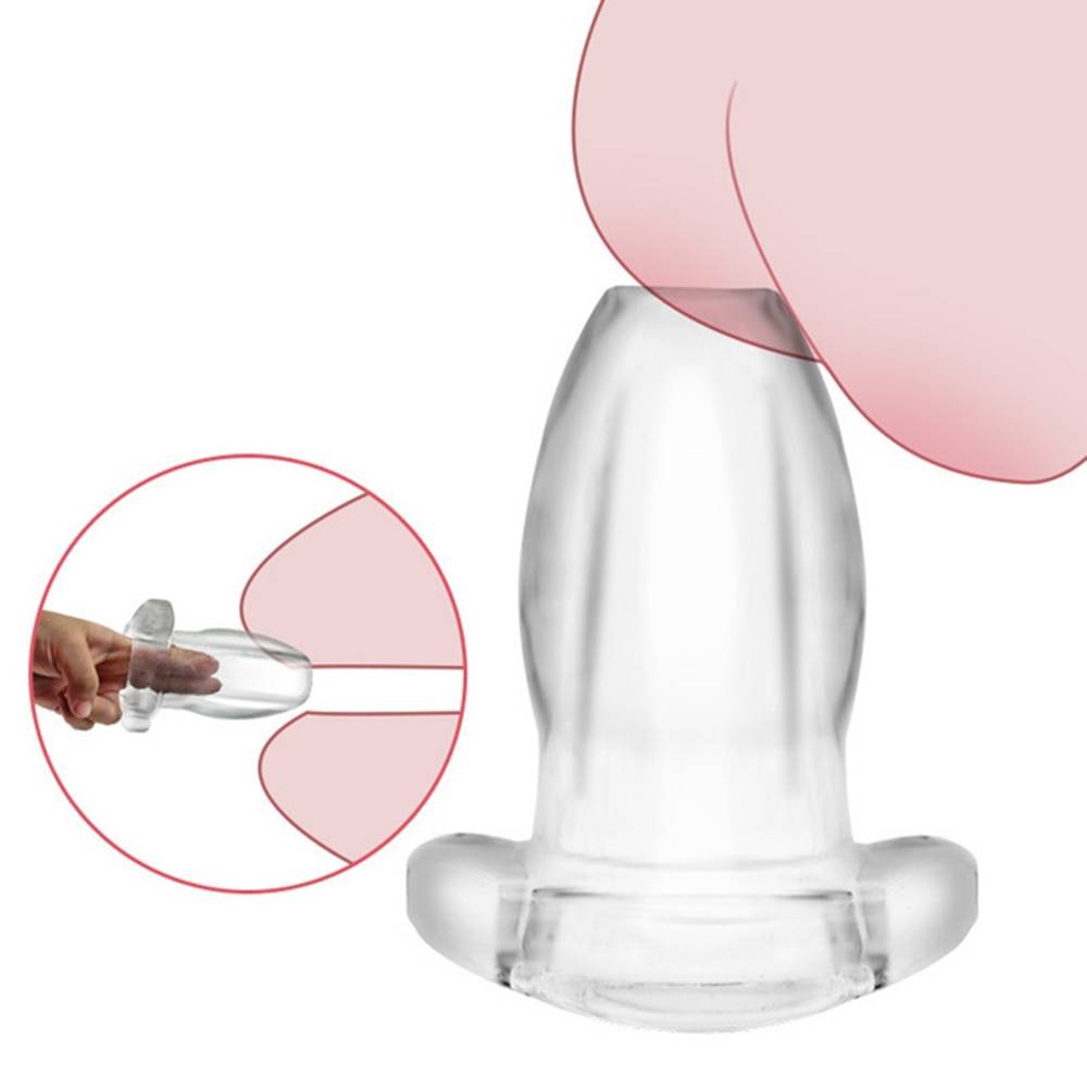 Brinquedo sexual com dildo para mulheres, plugue anal oco para bumbum, dilatador anal, brinquedo de limpeza, túnel de lavagem