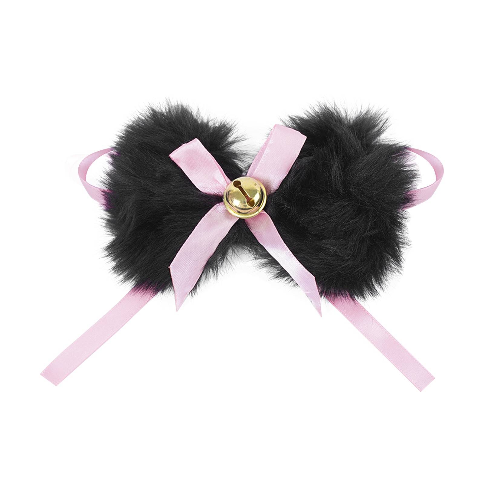 Lolitas de cuello para mujer, gargantilla de corazón de encaje Vintage hecha a mano para mujer, Collar gótico con lazo y campana, accesorios