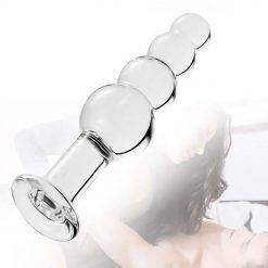 Plug Anal de Vidro Butt Glass Beads 18CM Inserção