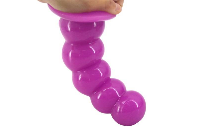 Sex Shop Super Huge Dildo ventosa Talão Forma Embalado Butt Plug Anal Bola Massagem Pênis Erótico Adulto Jogo Do Sexo brinquedos Para As Mulheres